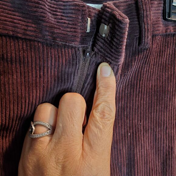 The Fox Collection Brown Velvet Pants Size 36X41 - Picture 3 of 8